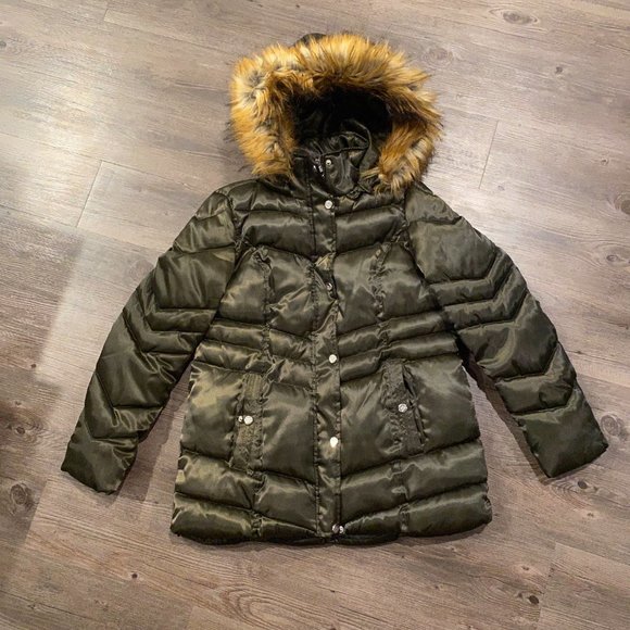 Steve Madden Olive Down Alternative Puffer Coat - Picture 2 of 4